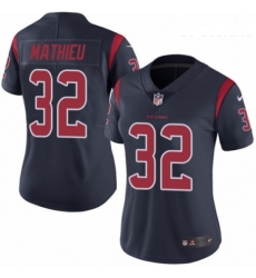 Womens Nike Houston Texans 32 Tyrann Mathieu Limited Navy Blue Rush Vapor Untouchable NFL Jersey