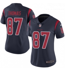 Womens Nike Houston Texans 87 Demaryius Thomas Limited Navy Blue Rush Vapor Untouchable NFL Jersey