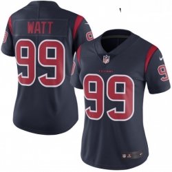 Womens Nike Houston Texans 99 JJ Watt Elite Navy Blue Rush Vapor Untouchable NFL Jersey