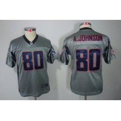 Nike Youth Houston Texans #80 Andre Johnson[Youth Grey Shadow Elite Jerseys]