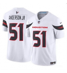 Youth Houston Texans 51 Will Anderson Jr White 2024 Vapor F U S E Limited Stitched Jersey