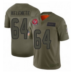 Youth Houston Texans 64 Senio Kelemete Limited Camo 2019 Salute to Service Football Jersey