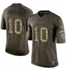 Youth Nike Houston Texans 10 DeAndre Hopkins Elite Green Salute to Service NFL Jersey