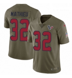 Youth Nike Houston Texans 32 Tyrann Mathieu Limited Olive 2017 Salute to Service NFL Jersey