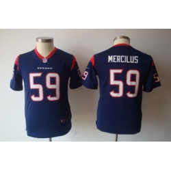 Youth Nike Houston Texans 59# Whitney Mercilus NFL Blue Jersey