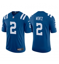 Men Indianapolis Colts Carson Wentz 2 Blue Vapor Limited Jersey