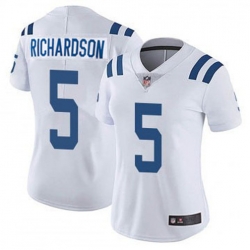 Women Indianapolis Colts 5 Anthony Richardson White 2024 F U S E Vapor Limited Stitched Football Jersey