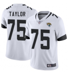 Jaguars 75 Jawaan Taylor White Men Stitched Football Vapor Untouchable Limited Jersey