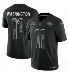 Men Jacksonville Jaguars 11 Parker Washington Black F U S E 2026 Salute to Service Limited Stitched Football Jersey