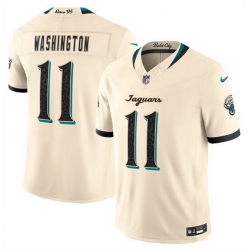 Men Jacksonville Jaguars  11 Parker Washington Cream 2026 F U S E  Rivalries Collection Limited Stitched Football Jersey