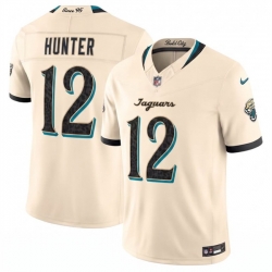 Men Jacksonville Jaguars  12 Travis Hunter Cream 2026 F U S E  Rivalries Collection Limited Stitched Football Jersey