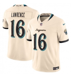 Men Jacksonville Jaguars  16 Trevor Lawrence Cream 2026 F U S E  Rivalries Collection Limited Stitched Football Jersey