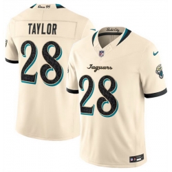 Men Jacksonville Jaguars  28 Fred Taylor Cream 2026 F U S E  Rivalries Collection Limited Stitched Football Jersey