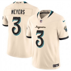 Men Jacksonville Jaguars  3 Jakobi Meyers Cream 2026 F U S E  Rivalries Collection Limited Stitched Football Jersey