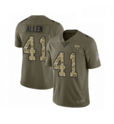 Men Jacksonville Jaguars 41 Josh Allen Limited Olive Camo 2017 Salute to Service Football Jersey