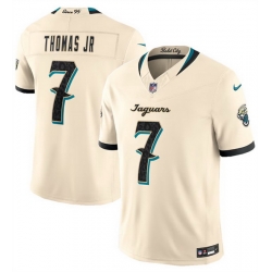 Men Jacksonville Jaguars  7 Brian Thomas Jr  Cream 2026 F U S E  Rivalries Collection Limited Stitched Football Jersey