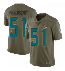 Men Nike Jacksonville Jaguars 51 Paul Posluszny Limited Olive 2017 Salute to Service NFL Jersey