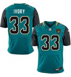 Nike Jaguars #33 Chris Ivory Teal Green Team Color Mens Stitched NFL Elite Jersey