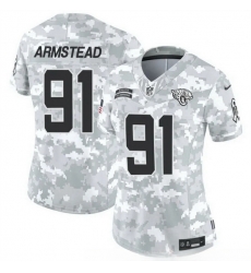 Women Jacksonville Jaguars 91 Arik Armstead 2024 F U S E Arctic Camo Salute To Service Limited Stitched Football Jersey