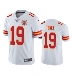 Men Kansas City Chiefs 19 Kadarius Toney White Vapor Untouchable Limited Stitched Football Jersey