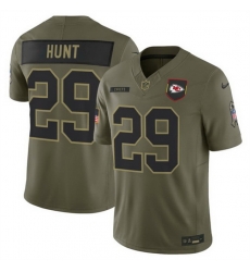 Men Kansas City Chiefs 29 Kareem Hunt Olive 2025 F U S E  Salute to Service Limited Stitched Football Jersey Men Kansas City Chiefs 29 Kareem Hunt Olive 2025 F U S E  Salute to Service Limited Stitched Football Jersey