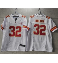 Men Kansas City Chiefs 32 Nick Bolton White 2023 F U S E Vapor Untouchable Limited Stitched Jersey