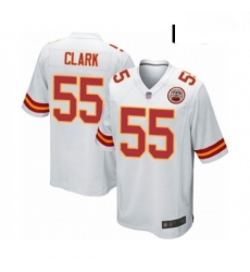 Men Kansas City Chiefs 55 Frank Clark Game White Football Jersey