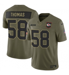 Men Kansas City Chiefs 58 Derrick Thomas Olive 2025 F U S E  Salute to Service Limited Stitched Football Jersey Men Kansas City Chiefs 58 Derrick Thomas Olive 2025 F U S E  Salute to Service Limited Stitched Football Jersey