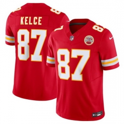 Men Kansas City Chiefs 87 Travis Kelce Red 2023 F.U.S.E. Vapor Untouchable Limited Stitched Jersey