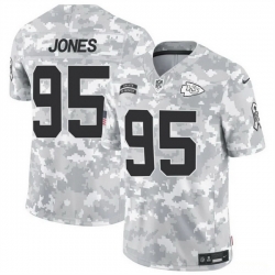 Men Kansas City Chiefs 95 Chris Jones 2024 F U S E Arctic Camo Salute To Service Limited Stitched Football Jersey