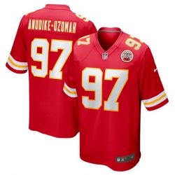 Men   Kansas City Chiefs 97 Felix Anudike Uzomah Red Limited Stitched Football Game Jersey