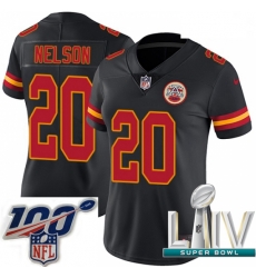 2020 Super Bowl LIV Women Nike Kansas City Chiefs #20 Steven Nelson Limited Black Rush Vapor Untouchable NFL Jersey