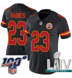 2020 Super Bowl LIV Women Nike Kansas City Chiefs #23 Phillip Gaines Limited Black Rush Vapor Untouchable NFL Jersey