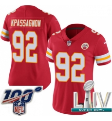 2020 Super Bowl LIV Women Nike Kansas City Chiefs #92 Tanoh Kpassagnon Red Team Color Vapor Untouchable Limited Player NFL Jersey