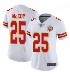 Chiefs #25 LeSean McCoy White Women Stitched Football Vapor Untouchable Limited Jersey