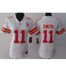 Women Nike Kansas City Chiefs 11 Alex Smith White LIMITED Jerseys