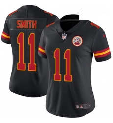 Womens Nike Kansas City Chiefs 11 Alex Smith Limited Black Rush Vapor Untouchable NFL Jersey