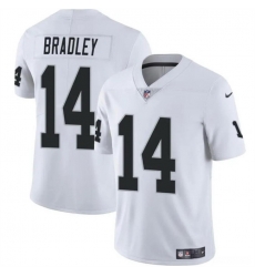 Men Las Vegas Raiders 14 Carter Bradley White 2024 Vapor Stitched Football Jersey