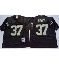 Men Las Vegas Raiders 37 Lester Hayes Black M&N Throwback Jersey