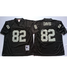 Men Las Vegas Raiders 82 Al Davis Black M&N Throwback Jersey