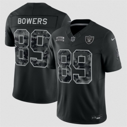 Men Las Vegas Raiders  89 Brock Bowers Black F U S E  2026 Salute to Service Limited Stitched Football Jersey