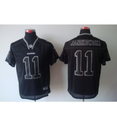 Nike Oakland Raiders 11 Sebastian Janikowski Black Elite Lights Out NFL Jersey