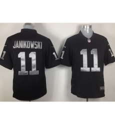 Nike Oakland Raiders 11 Sebastian Janikowski Black Game NFL Jersey