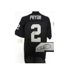 Nike Oakland Raiders 2 Terrelle Pryor Black Elite Signed NFL Jersey