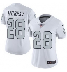 Nike Raiders #28 Latavius Murray White Womens Stitched NFL Limited Rush Jersey