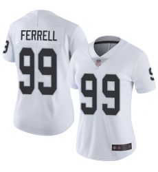 Raiders 99 Clelin Ferrell White Women Stitched Football Vapor Untouchable Limited Jersey