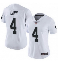 Women Las Vegas Raiders 4 Derek Carr White Vapor Untouchable Limited Jersey