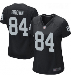 Womens Antonio Brown Game Black Home Jersey Oakland Raiders Football 84 Jersey