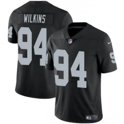 Youth Las Vegas Raiders 94 Christian Wilkins Black Stitched Football Jersey