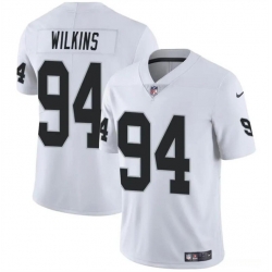 Youth Las Vegas Raiders 94 Christian Wilkins White Stitched Football Jersey